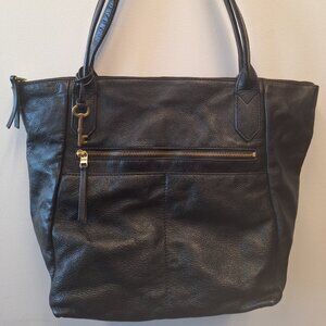 Fossil Black Leather Shoulder Bag